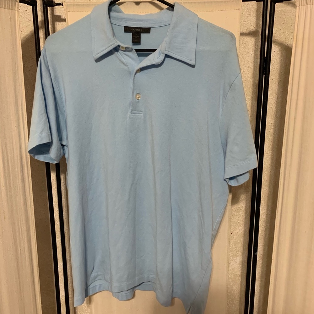Express Light Blue Polo Shirt